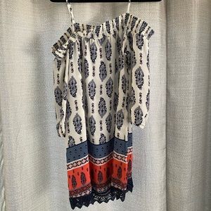 OFF THE SHOULDER STRAP DRESS